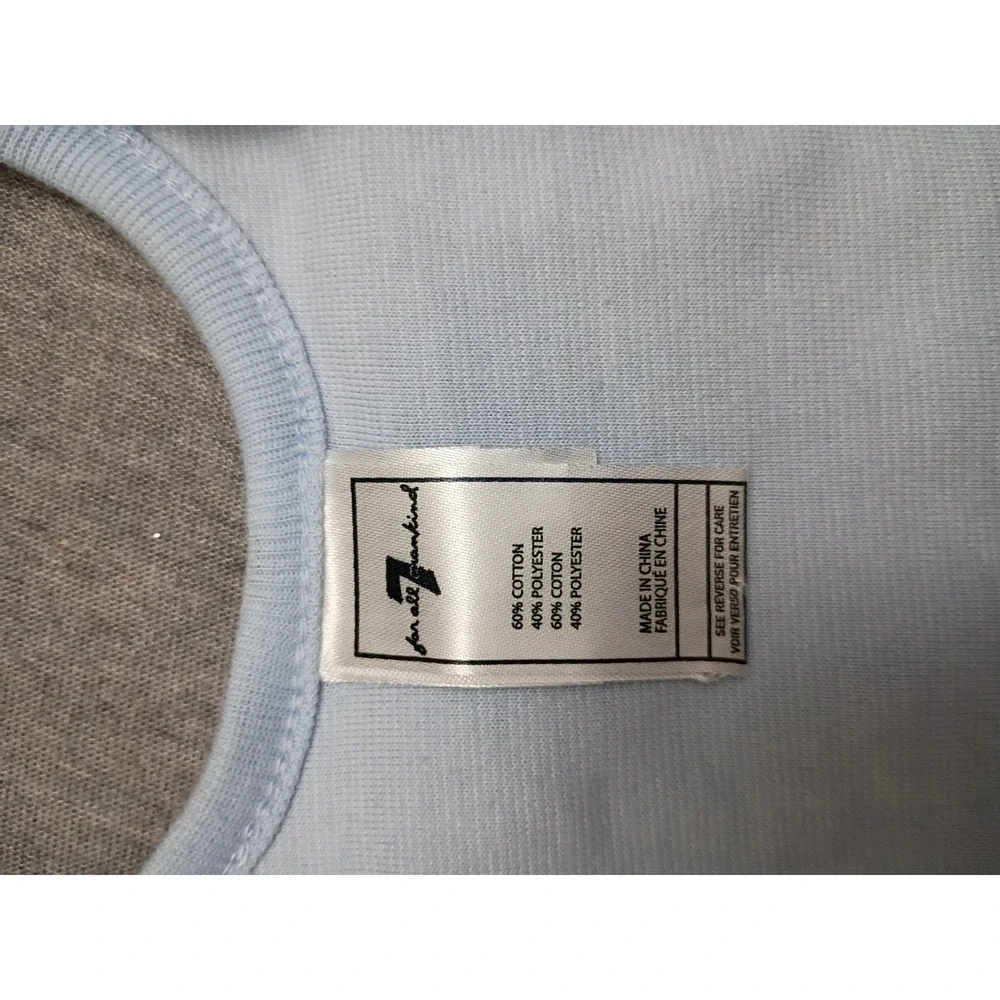7 For All Mankind Baby Bib Light Blue Denim Pocket Snap Closure 7FBN0909